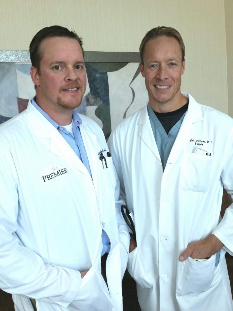 Brothers Dr. Kristopher B. Williams and Dr. K. Robert Williams are both general surgeons at Premier Surgical Associates in Knoxville.